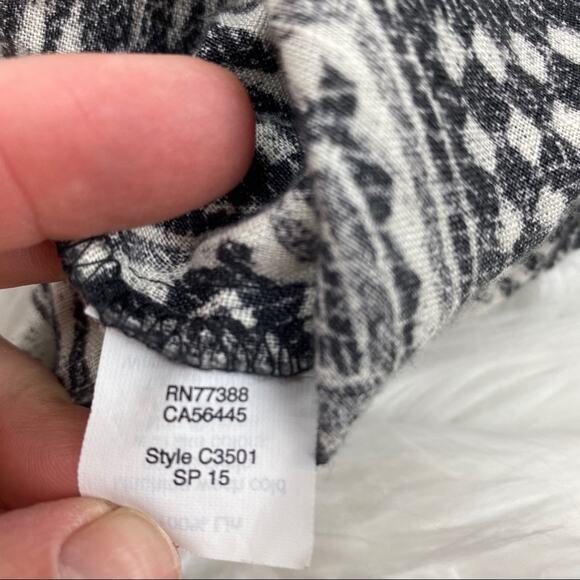 J.Crew Printed Linen Aztec Shirt Black Size XS - Picture 7 of 7